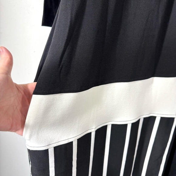 Fashion Concepts Knit Artsy Midi Dress black and white - Picture 6 of 10